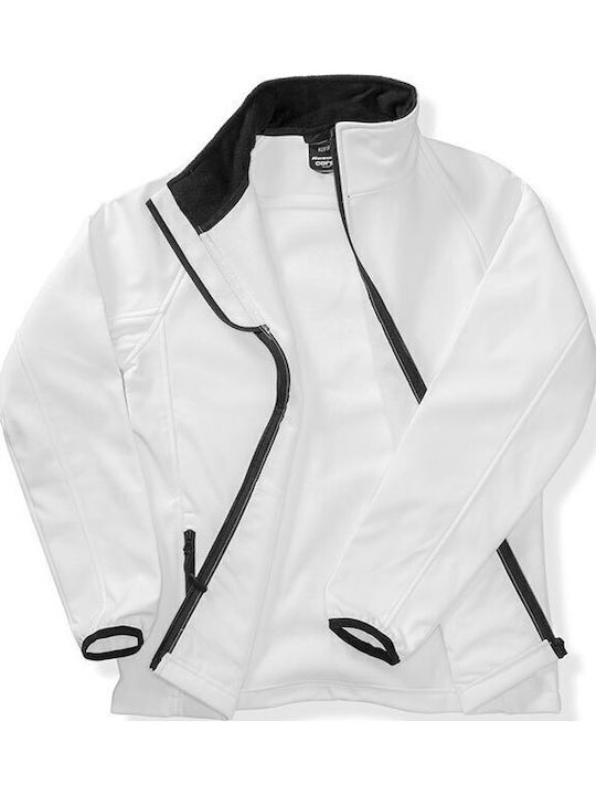 De Iarnă Jachetă Softshell Impermeabilă și Rezistentă la Vânt Alb