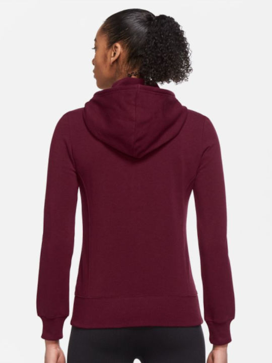 Nike Core Women's Hooded Cardigan Burgundy