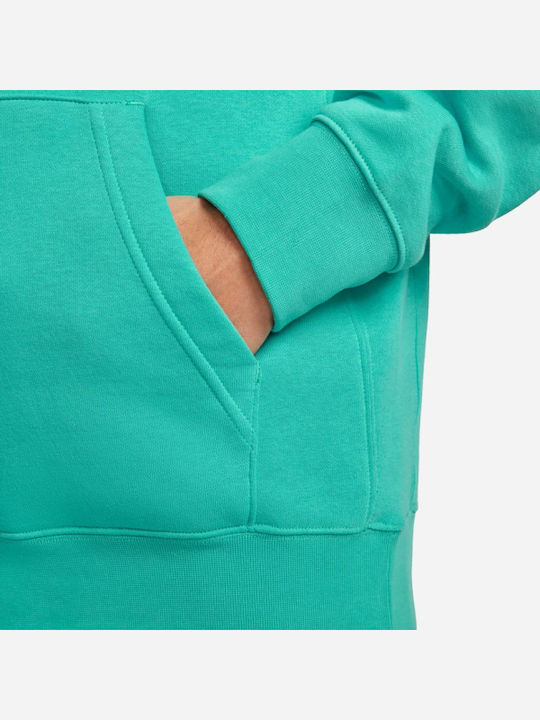Club Sweatshirt Fleece with Hood Turquoise