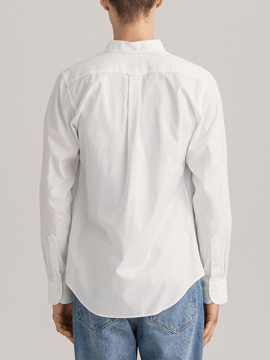 Gant Men's Shirt Long Sleeve Cotton White