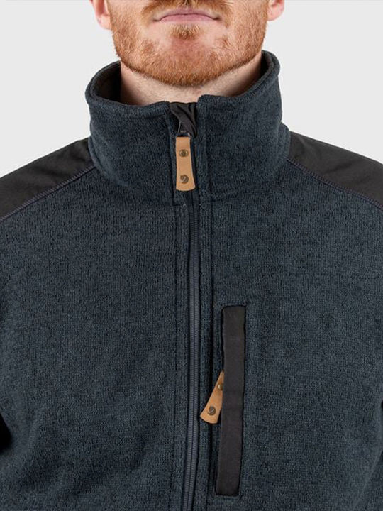 Buck Fleece Men's Fleece Cardigan Navy Blue
