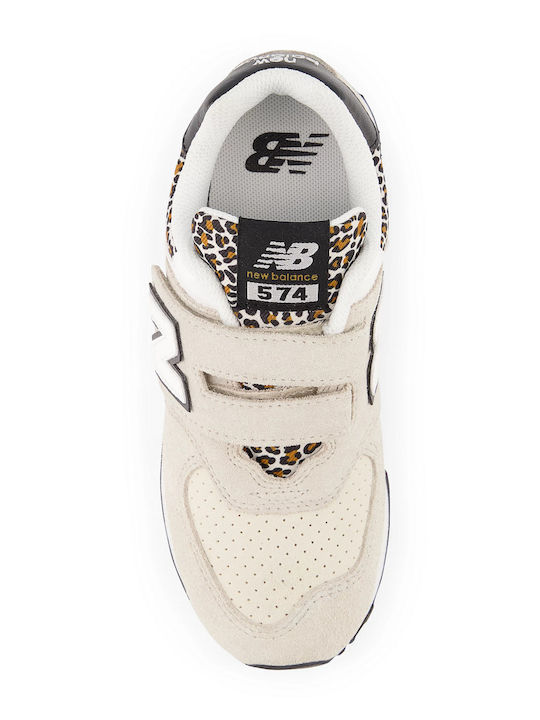 Youth Girl Kids Sneakers with Scratch Beige