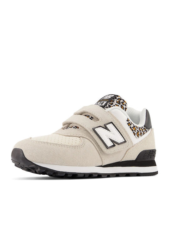 Youth Girl Kids Sneakers with Scratch Beige
