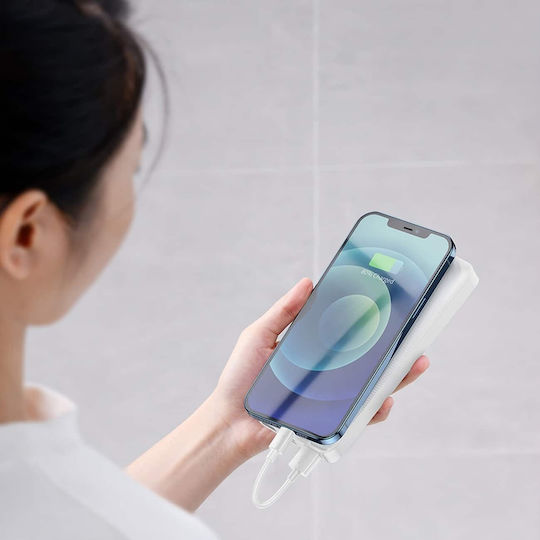 Baseus Bipow Overseas Edition Power Bank 10000mAh 20W με 2 Θύρες USB-A και Θύρα USB-C Μαύρο