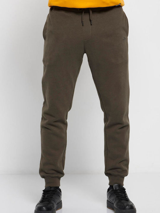 Men's Sweatpants with Rubber Khaki