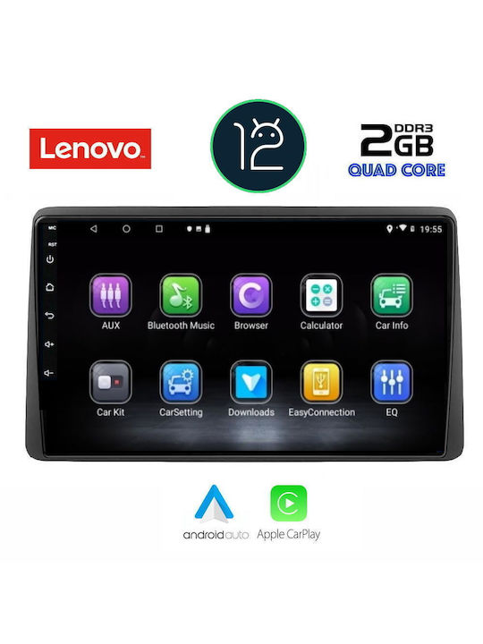 Lenovo Sistem Audio Auto pentru Dacia Duster 2019+ (Bluetooth/USB/AUX/WiFi/GPS/Partitură) cu Ecran Tactil 10"