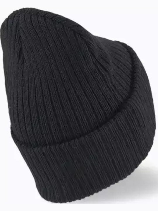 Beanie Γυναικείος Σκούφος με Rib Πλέξη σε Μαύρο χρώμα