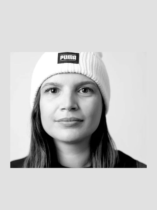 Beanie Unisex Beanie mit Rippstrick in Weiß Farbe