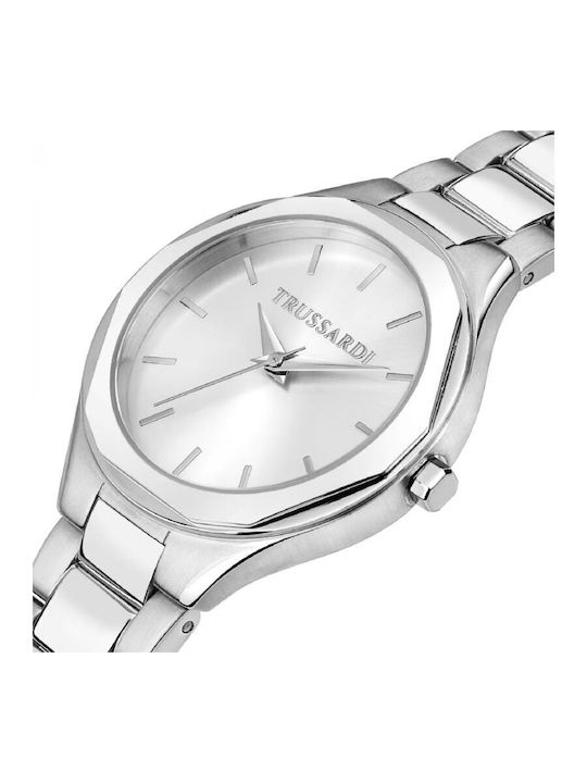 Trussardi T-small Damen Uhr mit Silber Metallarmband