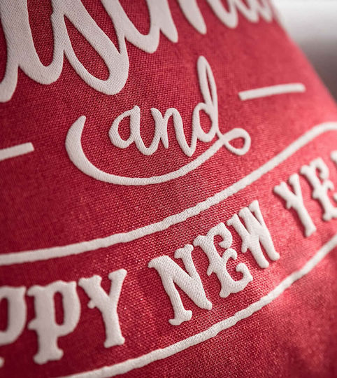 Gofis Home Christmas Decorative Square Pillowcase Red 43x43cm