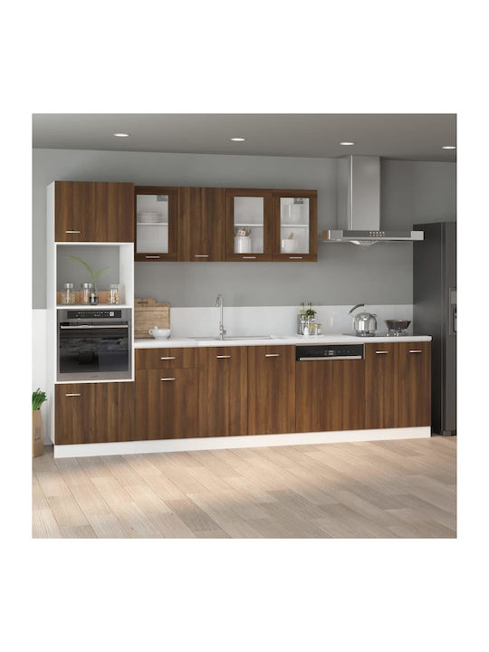 Oberschrank für Ofen Boden Brown Oak 60x57x207Stück