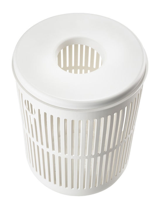 Zone Denmark Ume Coș De Rufe Din Plastic 60lt Cu Capac 40x40x54cm Alb