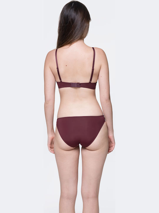 Makayla Bra with Light Padding Underwire Black/Brick