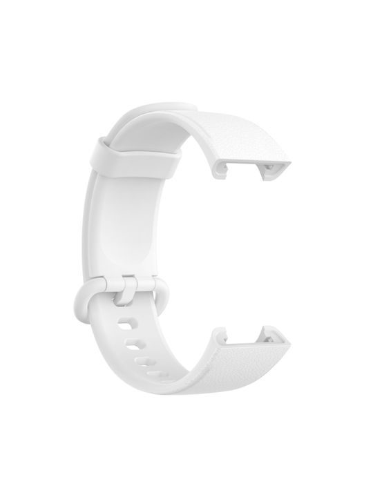 Litchi Texture Armband Synthetisches Leder Weiß (Mi Watch Lite)
