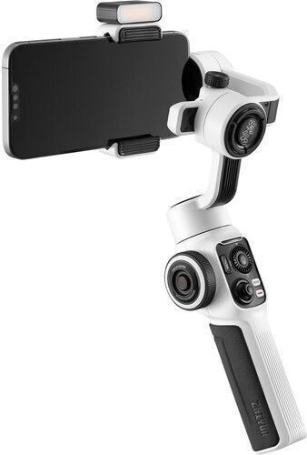 Zhiyun Smooth 5S Combo Phone Gimbal with 3 Axis Stabilization and 24 Operating Hours White