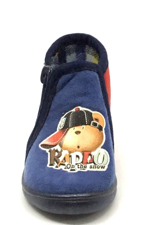 Mini Max Anatomic Kids Slipper Ankle Boot Blue Rapoo