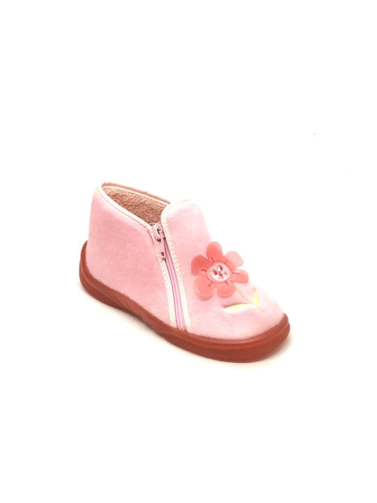 Mini Max Ανατομικές Παιδικές Παντόφλες Μποτάκια Ροζ