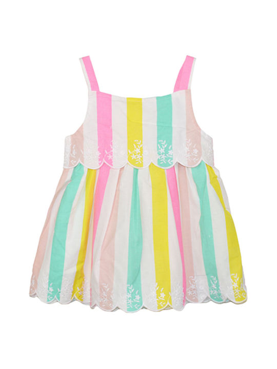 Energiers Kids Dress Striped Sleeveless Multicolour