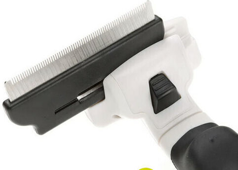 Ferplast Trimmer Gro 5775 Kamm Groß für kurzhaarige Hunde mit Rasiermesser zur Haarentfernung