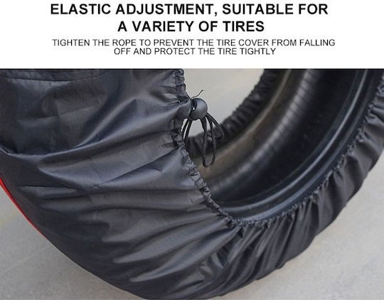 RAZ211 Covers for Car Tires 76.4cm 4pcs Black
