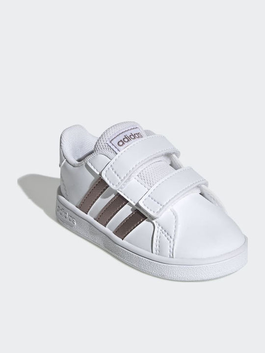 Grand Court GRAND COURT Kinder Sneakers mit Klettverschluss Cloud White / Copper Met / Light Granite
