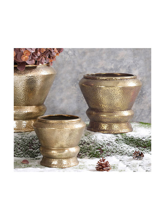 Zaros Διακοσμητικό Βάζο Keramik Gold 23.5x23.5x26cm 1Stück