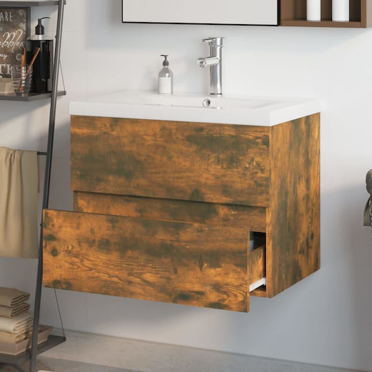 vidaXL Countertop with Sink L60xW38.5xH45cm Oak