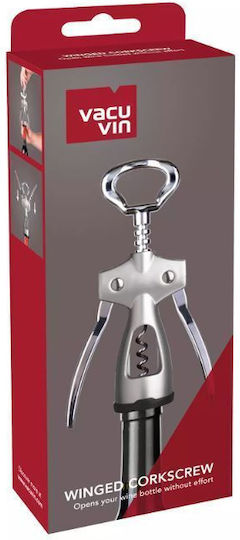 Vacu Vin Ανοιχτήρι Μπουκαλιών & Τιρμπουσόν Stainless Steel με Πτερύγια