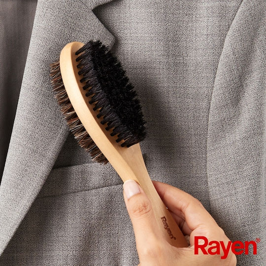 Rayen 2084 Wooden Cleaning Brush with Handle Brown