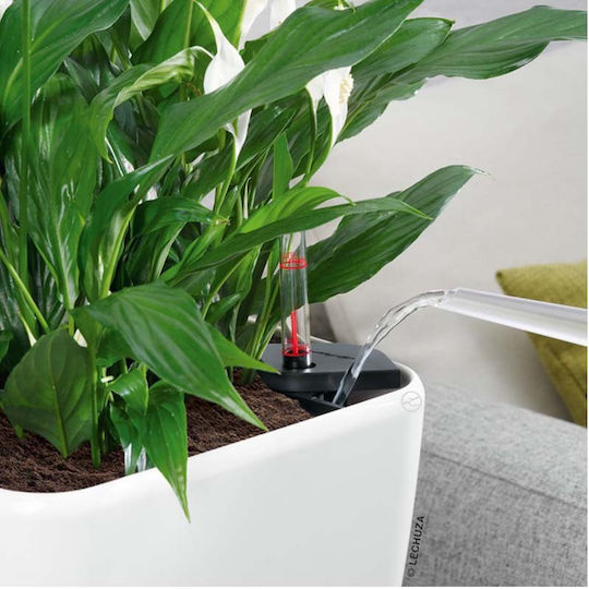 Lechuza QUADRO LS Αυτοποτιζόμενη Γλάστρα Πλαστική Charcoal Metallic 43x43εκ.