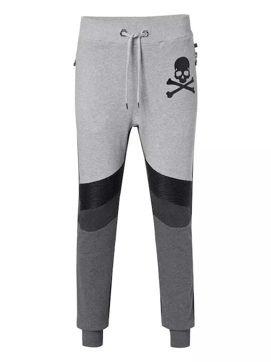 Philipp Plein Men's Sweatpants with Rubber Gray