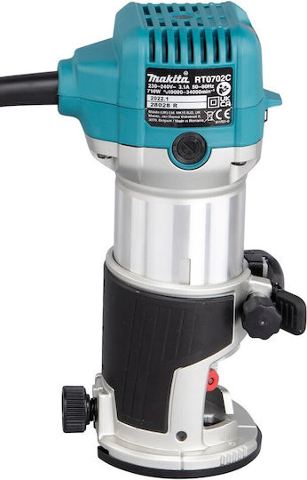 Makita RT0702CX2J Einstechfräser 710W mit Geschwindigkeitsregelung und mit Absaugsystem