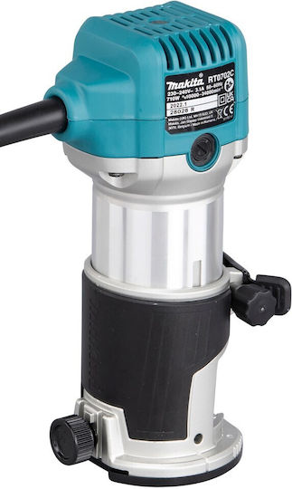 Makita RT0702CX2J Einstechfräser 710W mit Geschwindigkeitsregelung und mit Absaugsystem