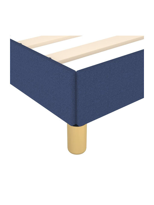Doppelbett Mit Stoff Blau Für Matratze 140x200cm