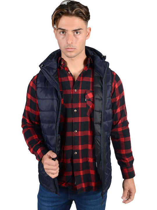 Αμάνικο Μπουφάν Puffer Navy Μπλε