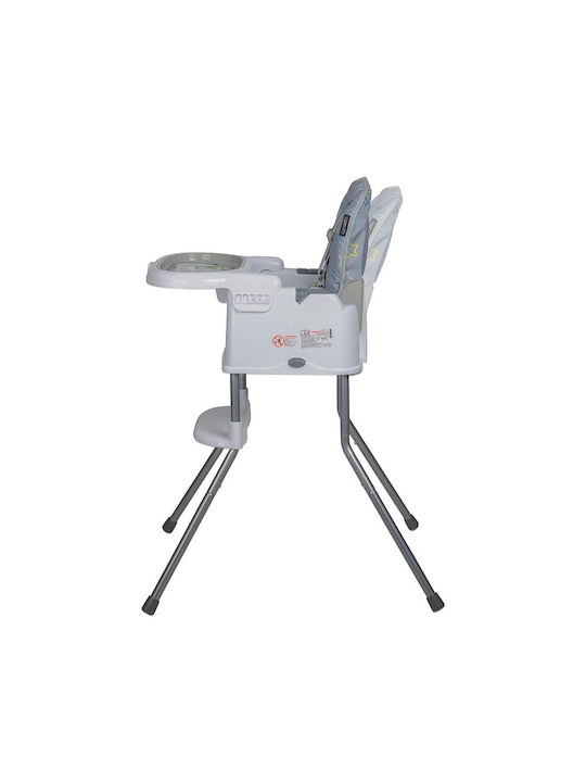 Coccolle Ziti Baby Highchair 3 in 1 with Adjustable Height Grey Stars