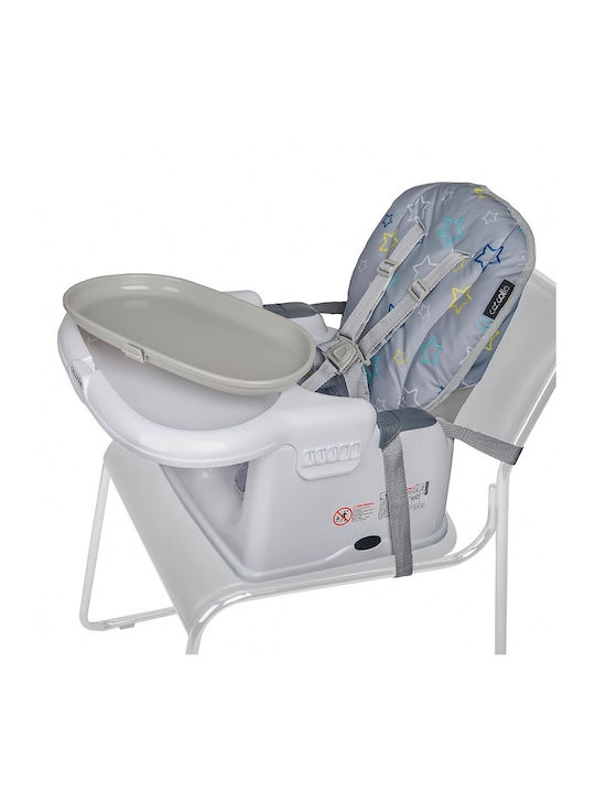 Coccolle Ziti Baby Highchair 3 in 1 with Adjustable Height Grey Stars