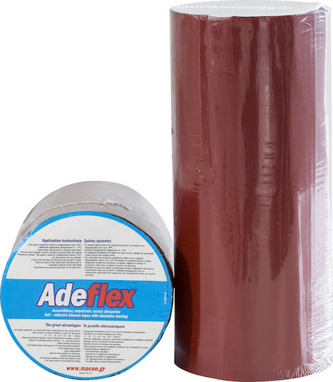 Macon Self-Adhesive Bituminous Membranes Brick Red Roll of Asphalt for 6 Square Meters with Aluminium Coating