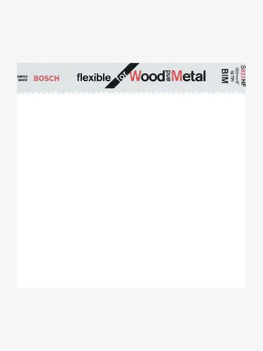 Bosch S 922 HF Ленти за джиг-резачки Гъвкав за дърво и метал за Метал и Дърво 150мм 2бр