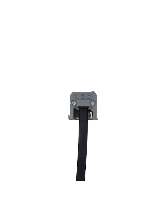 GloboStar Digi-Bar Lampă De Podea Pentru Exterior LED Mașină De Spălat Pe Perete 12W Cu Lumină Alb Cald IP65 Gri