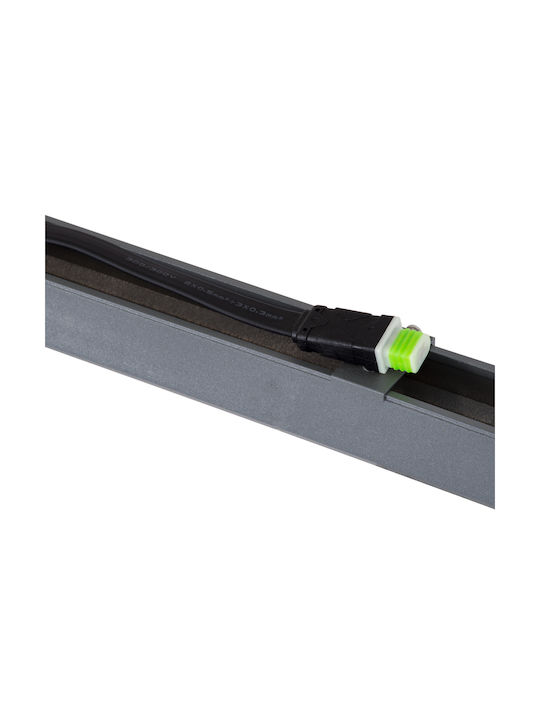 GloboStar Digi-Bar Lampă De Podea Pentru Exterior LED Mașină De Spălat Pe Perete 12W Cu Lumină Alb Cald IP65 Gri