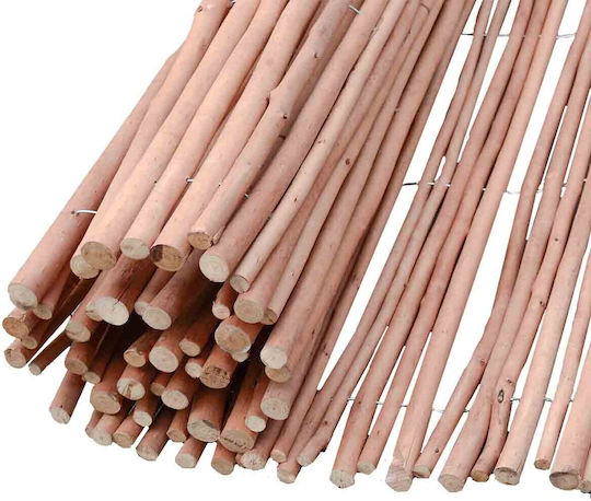 Showood Weide Massiv Geschält Bambuszaun Holz mit Ganzem Holz 2x2m