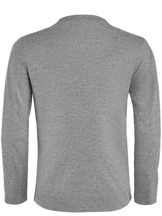 Children's Long Sleeve " Little Sailor, Anchor ", Grey Melange