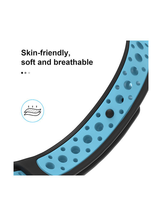 Sonique Sport Strap Silicone with Pin Black / Grey (Smart Band 7)