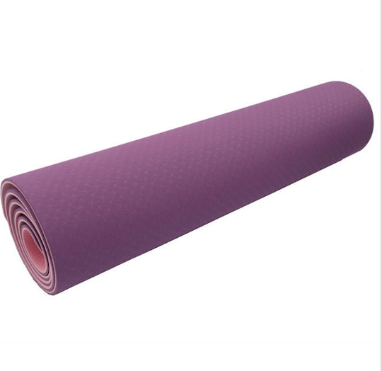 Optimum Στρώμα Γυμναστικής Yoga Μωβ (183x61x0.6cm)