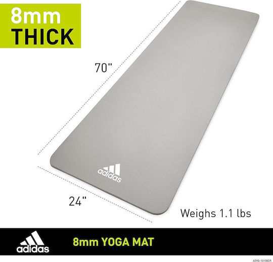 adidas Trainingsmatte Grau (176x61x0,8cm)