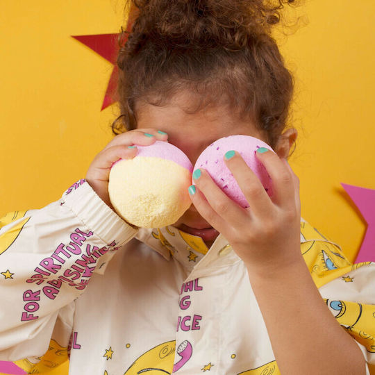 Nailmatic Galaxy Bath Bomb Children's Bath Bombs Pink-Yellow-Light Blue