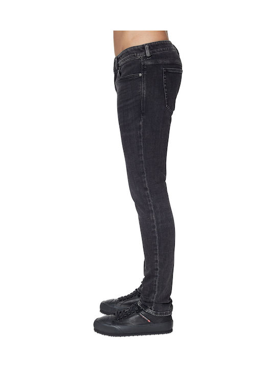 1979 Sleenker Herren Jeanshosen Elastisches Skinny Verjüngt Anwendung Noir