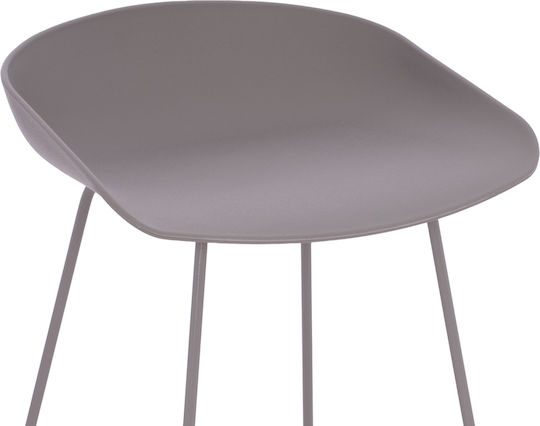 Stool Bar made of Polypropylene Naila Grey 2pcs 44x44x74cm