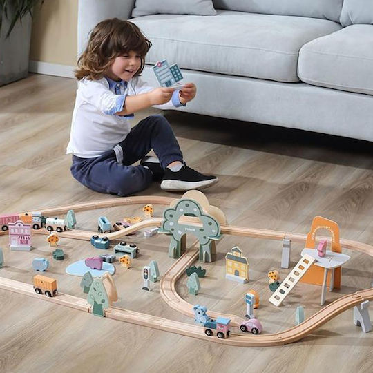 Viga Toys Set with Train made of Wood for 3+ years+ Years